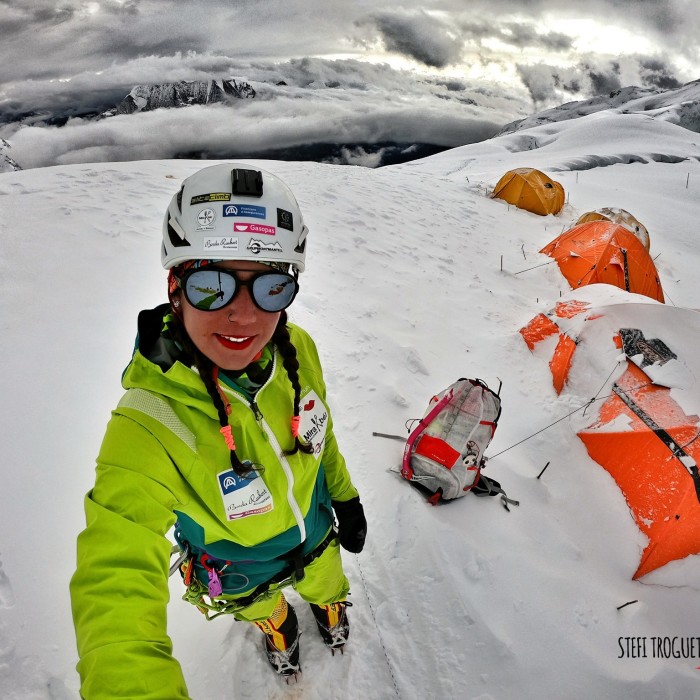 STEFI TROGUET, ON THE TOP OF MANASLU, HER SECOND EIGHT-THOUSAND-fr